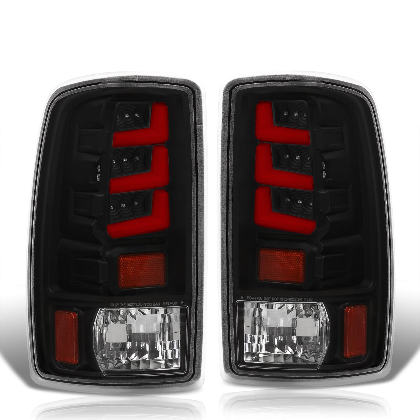 EPIC LIGHTING Tail Lights w/o Bezel Assembly Replacement for 82-93 S10 82-90 S15 91-93 SONOMA [ GM2800106 GM2801106 915709 915710 ] Pair