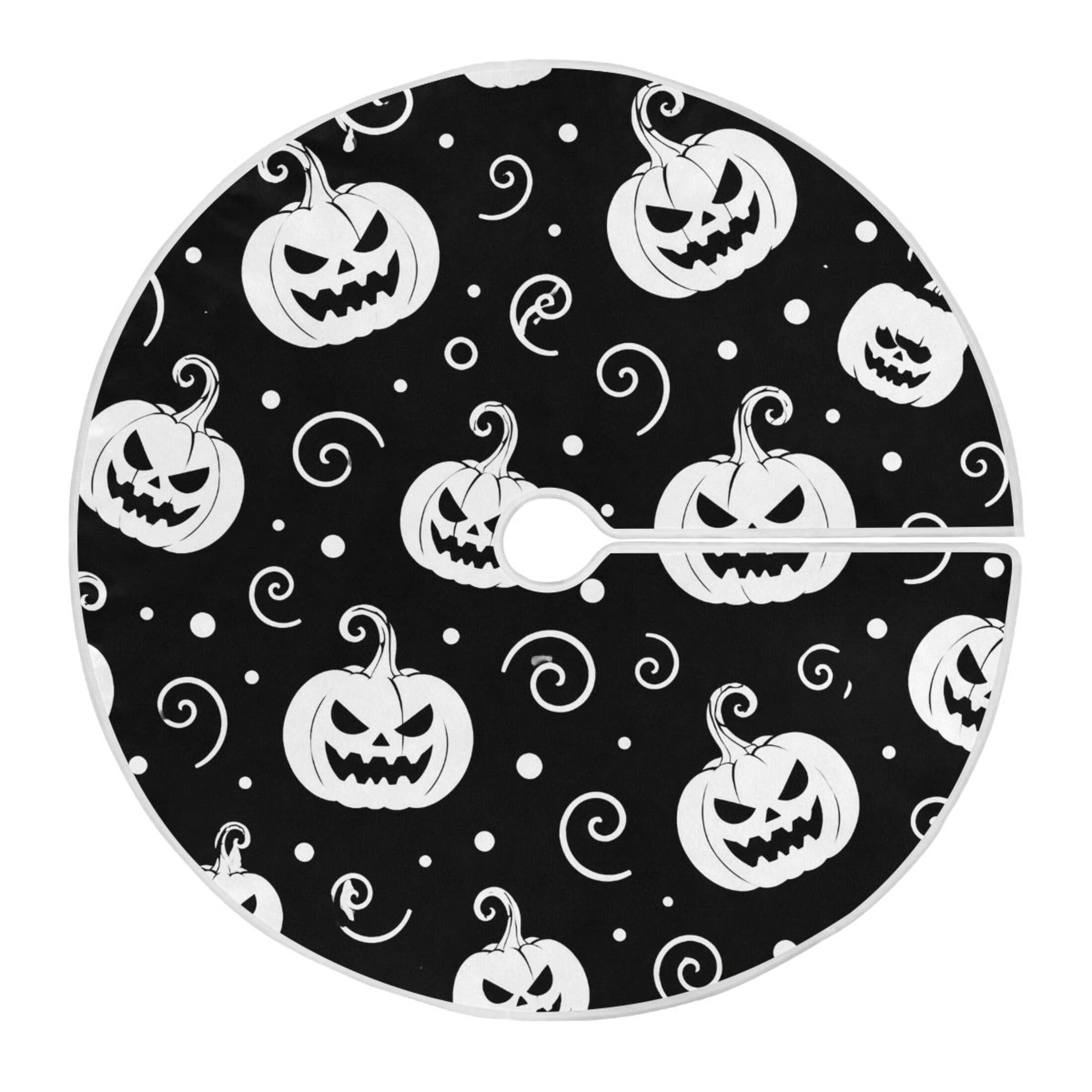 Fuauuyl Pumpkins Christmas Tree Skirt 36 in Indoor Outdoor Tree Mat for Farmhouse Holiday Party Decoration