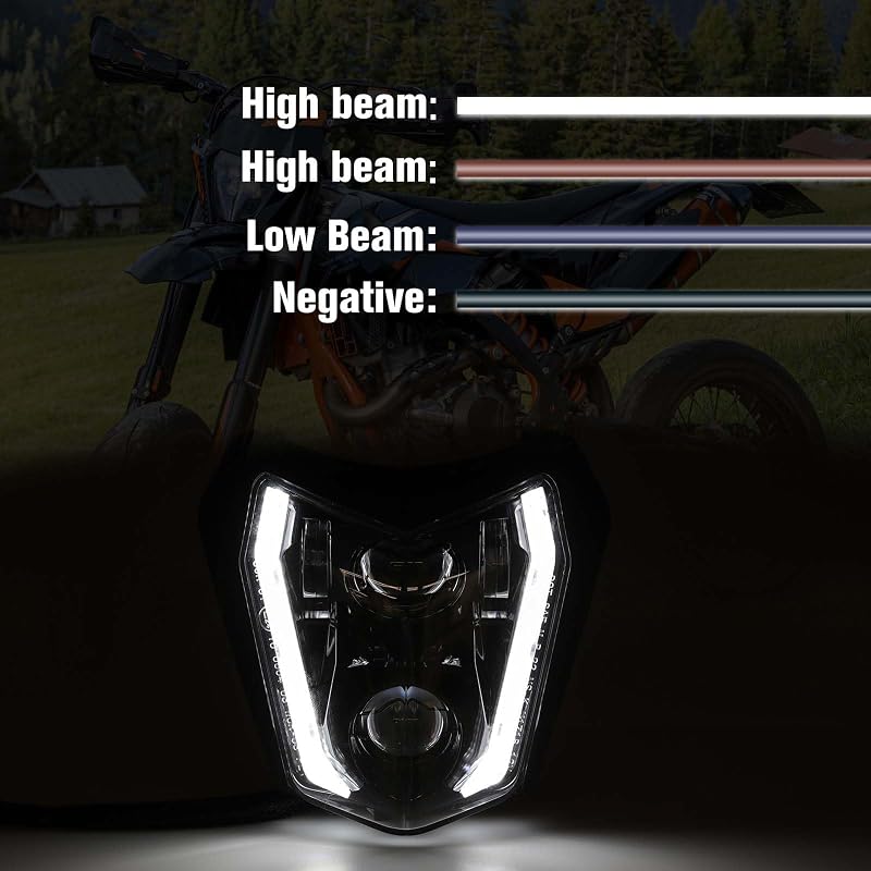 DREAMIZER Motorcycle LED Fényszóró E24 6500K Enduro ATV KTM Kompatibilis