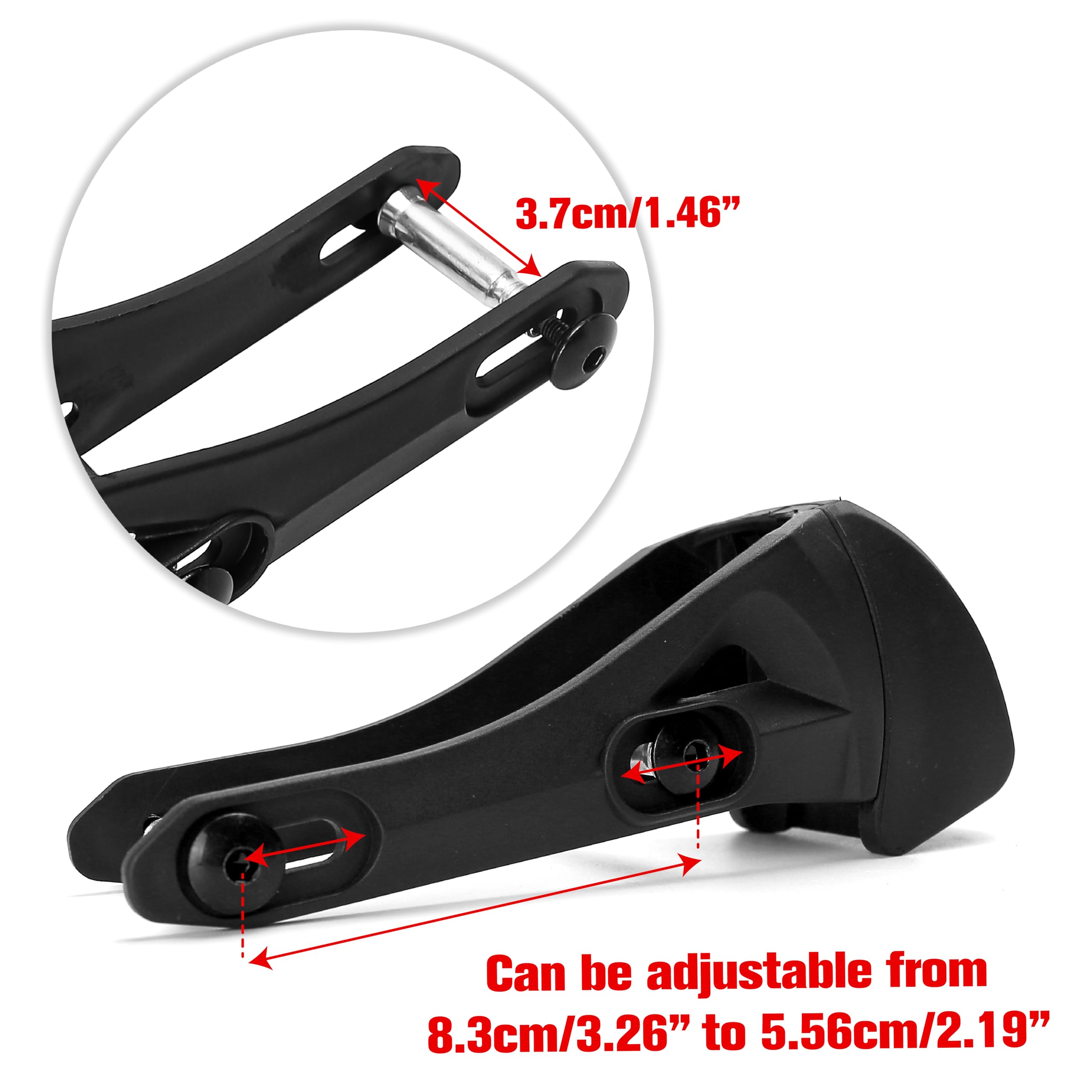 Roller Skating Brakes Replacement, Non-Slip Skating Brake Blade Pad Block Stopper, Plastic Safety Skate Brakes Fit for Adult Inline Skates Women Men for Small Wheels (72mm - 80mm) with 24mm Width