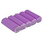 Cuttte 500PCS Disposable Micro Swabs for Eyelash Extension, Micro Applicators Eyelash Swabs for Makeup Application Purple (Head Diameter: 1.5mm)