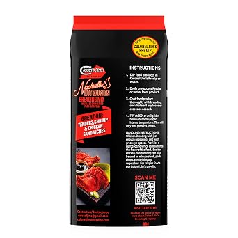 Colonel Jim's Nashville Hot Chicken Breading Mix, 5 lb (80 oz) Bag - Spicy Southern Fry Coating - Professional Restaurant-Quality - Made in USA