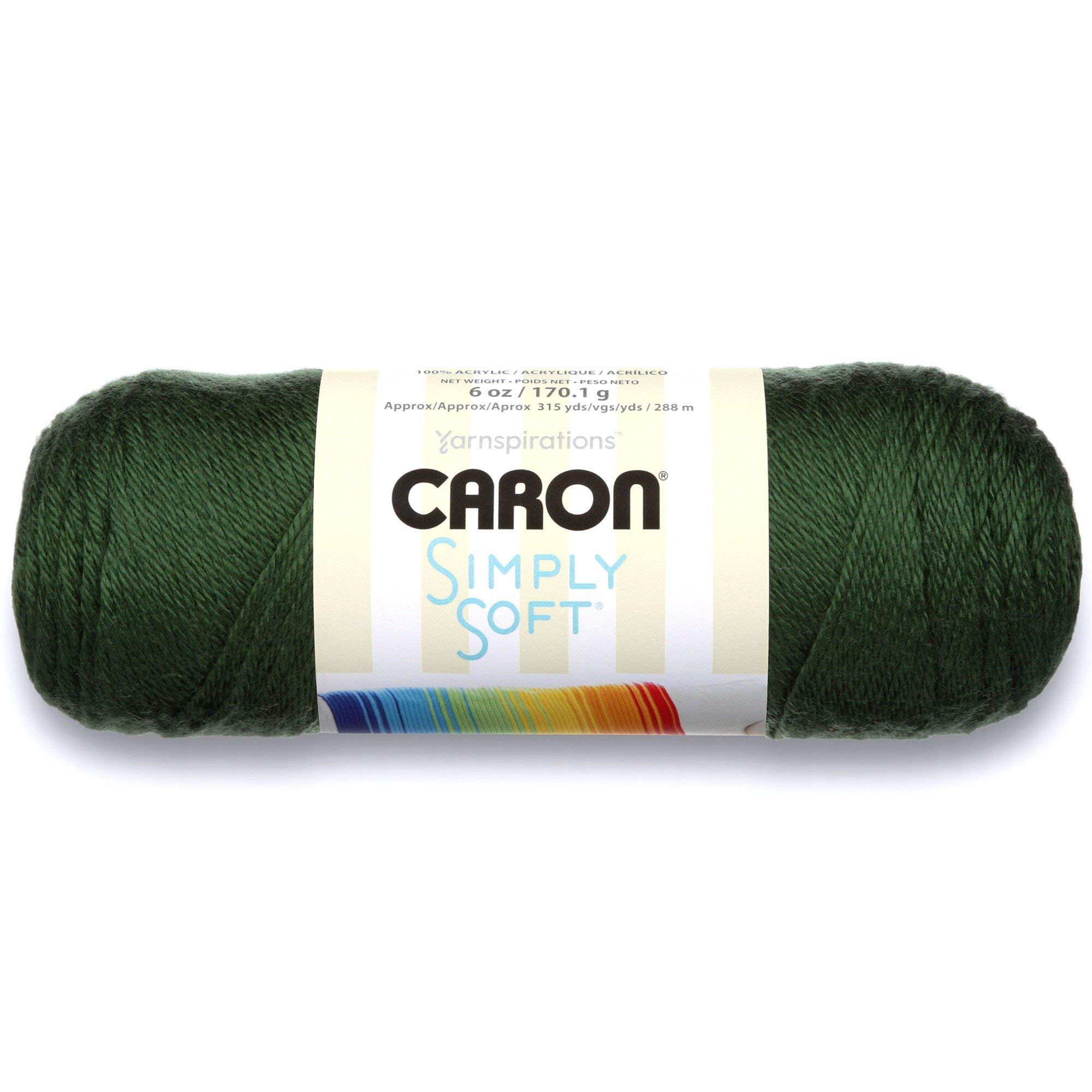 Caron Simply Soft Acrylic Aran Knitting Wool Yarn 170g -9707 Dark Sage