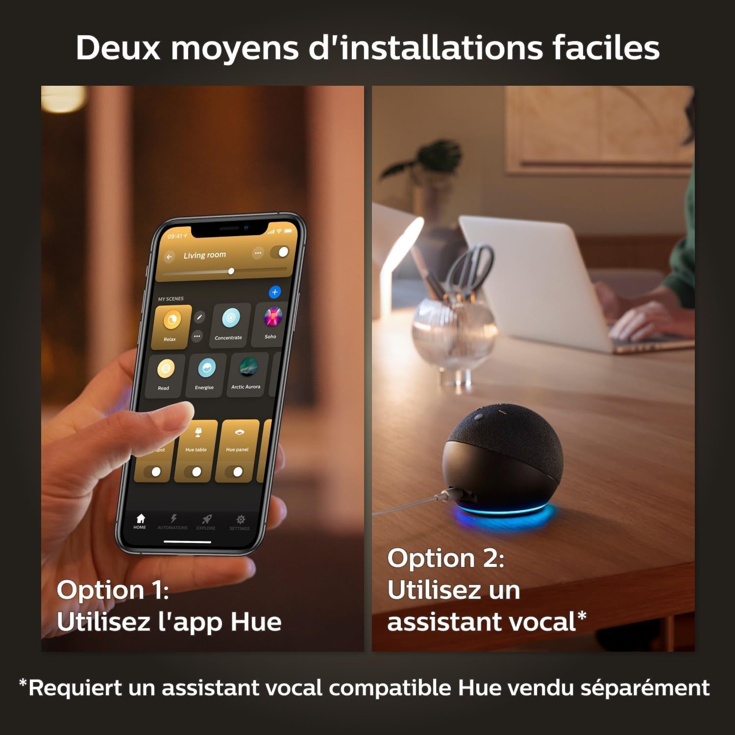 Philips Hue White, ampoule LED connectée E27, équivalent 60W, 800 lumen, compatible Bluetooth, Pack de 4, fonctionne avec Alexa, Google Assistant et Apple Homekit, ancienne génération