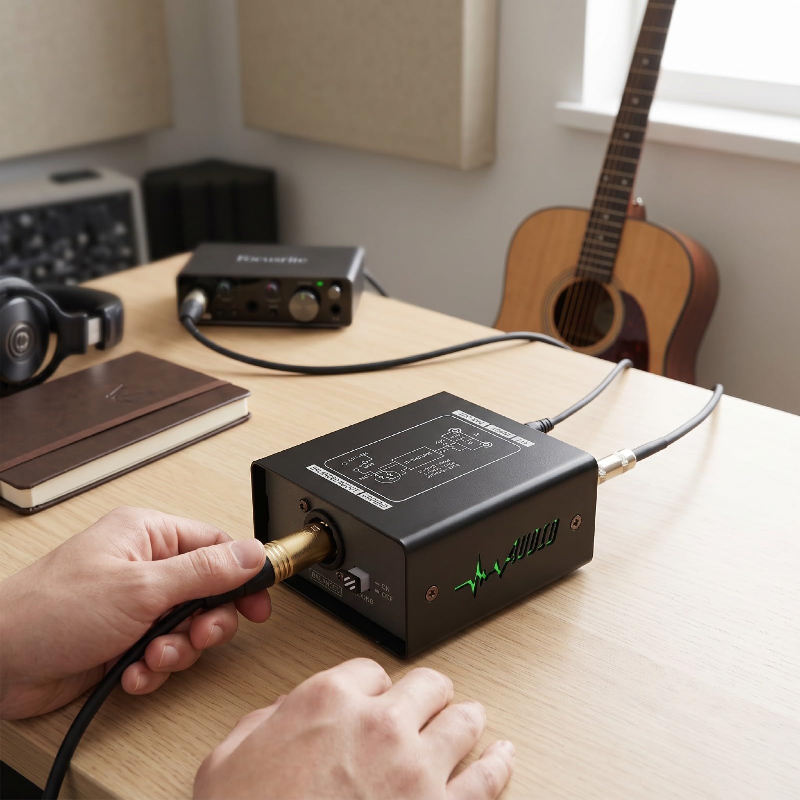 Cocoarm Hum Eliminator Box, 3-Level Gain Ground Noise Isolator High