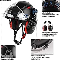 Vista 4 de Casco de seguridad para casco duro y protección para los oídos, aprobado por ANSI Z89.1, kit de casco de trabajo ligero ventilado, casco