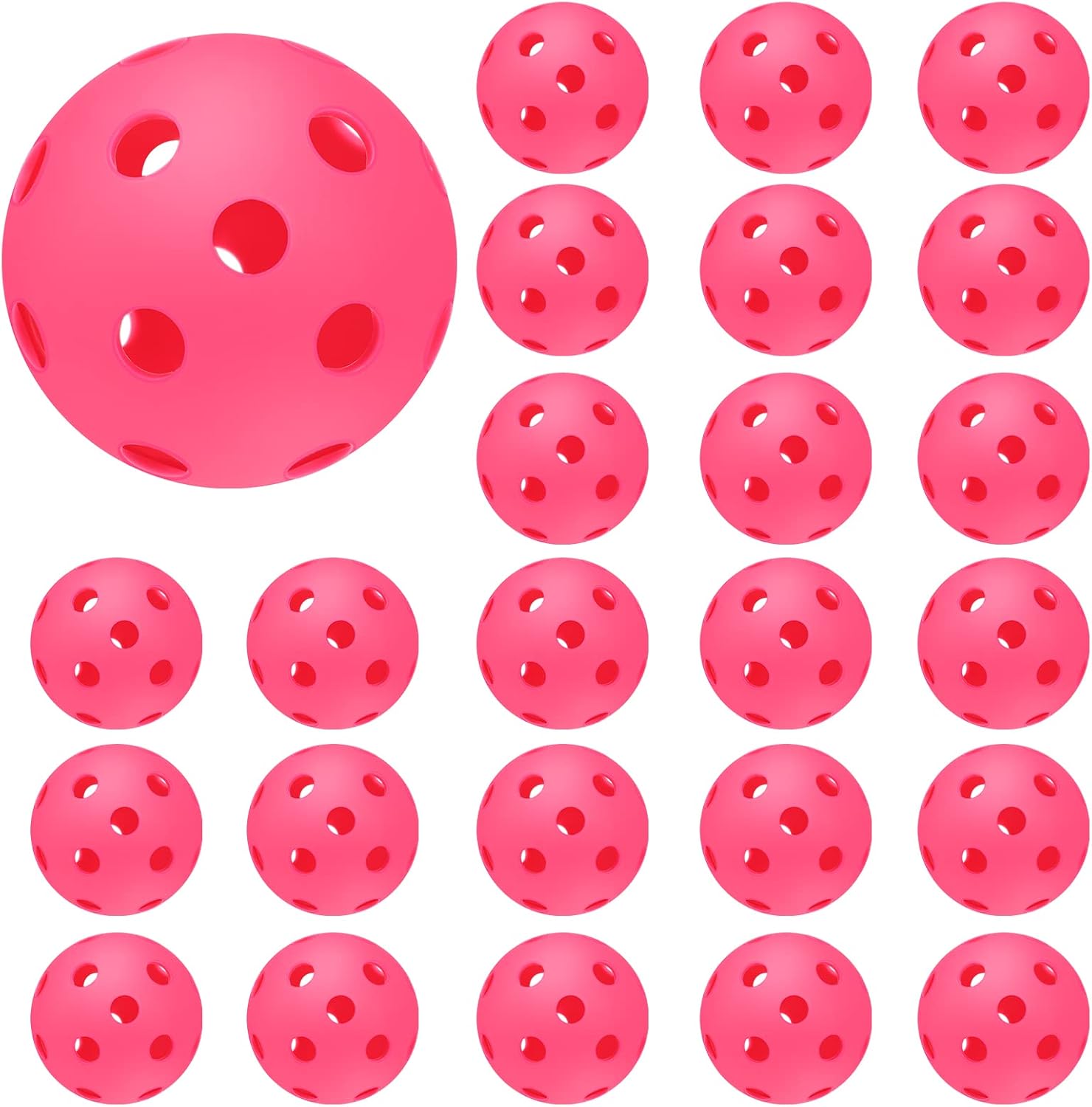 24 Pcs Plastic Baseball Practice Balls 26 Holes EVA