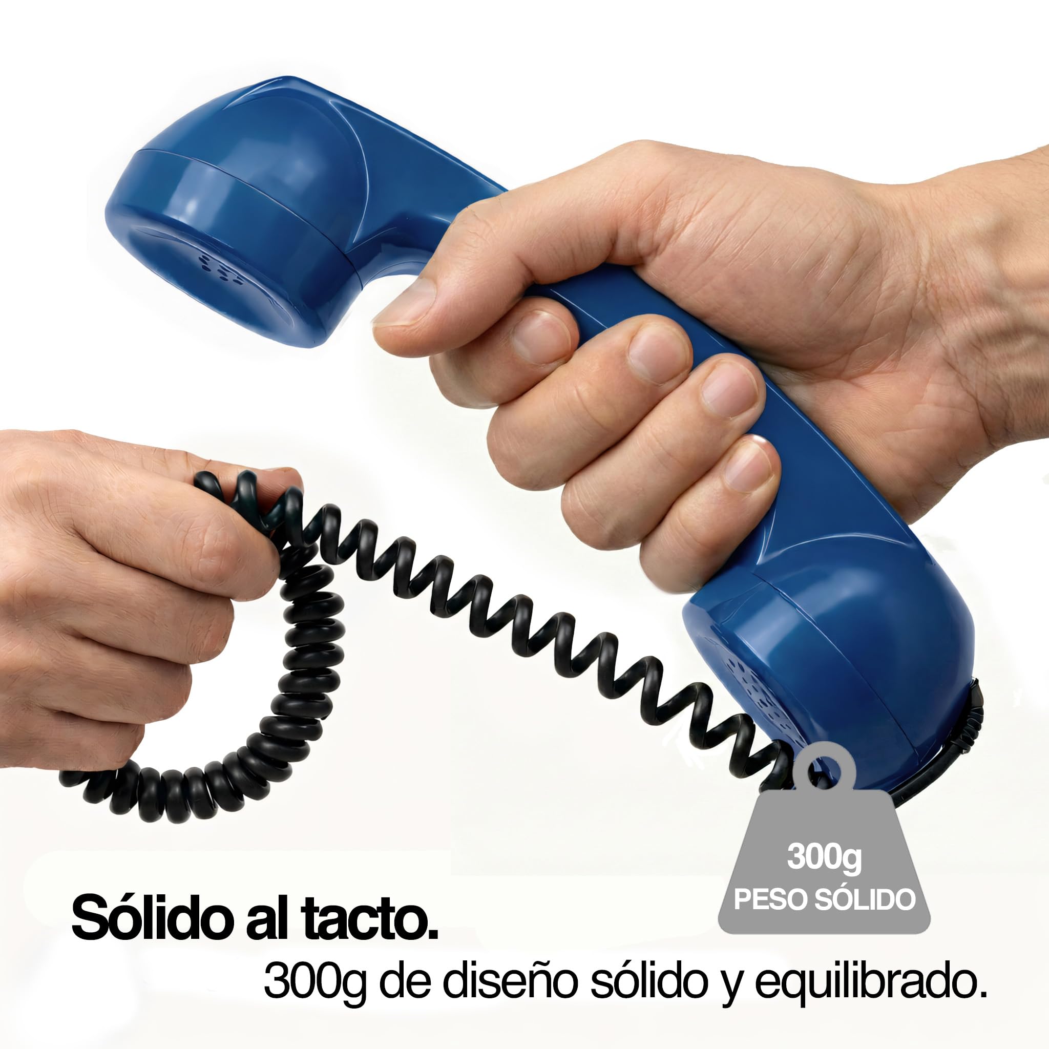 Opis Technology Auricular de Estilo Retro en Forma de Receptor de teléfono (Versión para iPhone) - el 60s Micro Azul — view 5