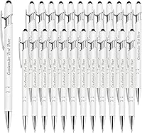 Vista 49 de Hasta 500 bolígrafos personalizados a granel con logotipo de mensaje de nombre comercial, bolígrafos grabados personalizados con lápiz óptico