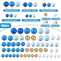 Vista 3 de Tondiamo 108 bolas para decoración de tartas, globos para cupcakes, decoración de pasteles de espuma, decoración de hornear para bodas