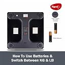 Pigeon Iris Weighing Machine for Body Weight Machine| Digital Bathroom Scale for Weight Measurement| Weighing Scale with LCD Display| 36 Months Warranty, Black, 180 Kg gallery image