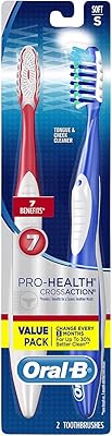 Oral B Pro-Health Cross Action Toothbrush, Soft Full Head - Pack of 2