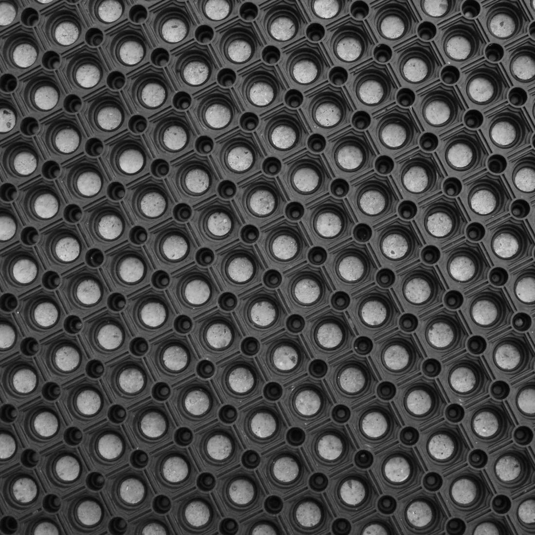 Fussmatte Gummi, 1,0 m x 1,5 m, Stärke: 23mm, Ringmatte (Typ 13)