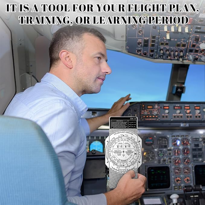 Computadora de Vuelo E6B de Plástico para Pilotos miniatura 6