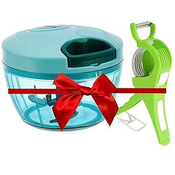 Exclusive Combo: 2-in-1 Handy Dori Chopper (450 ml) and Multi Cutter with Peeler  Extra Sharp Stainless Steel Blades for Effortless Vegetable and Fruit Prep in Your Kitchen (color may vary)