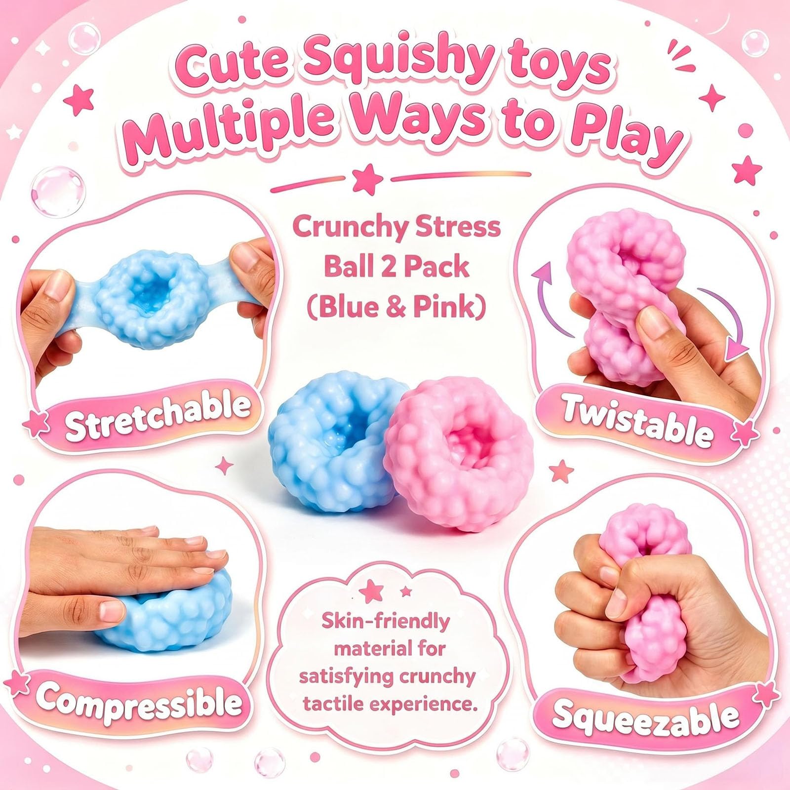 Crunchy Stress Balls - Sensory Toys for Stress Relief -5
