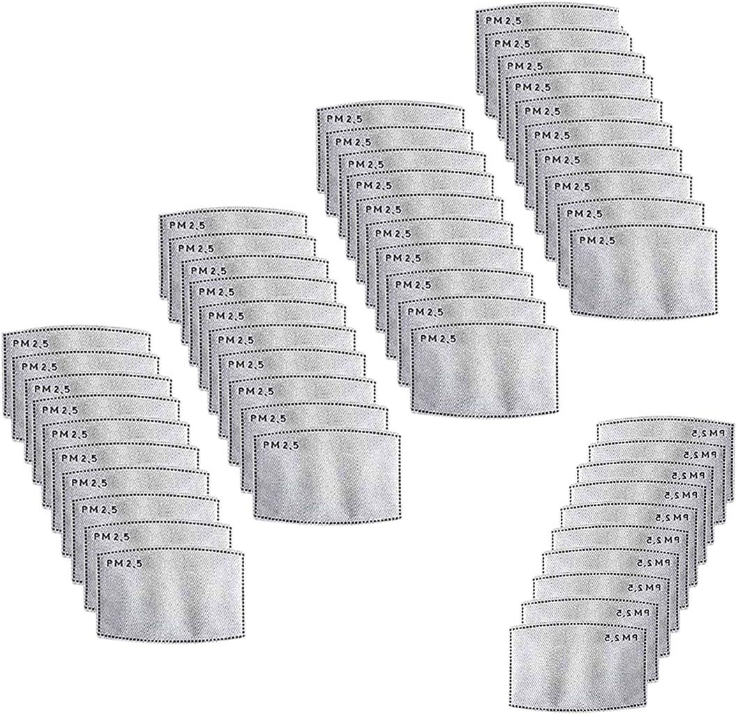 50Pcs PM2.5 Filter for Adult Mask Filters Activated Carbon Insert Protective Mouth Mask Filter
