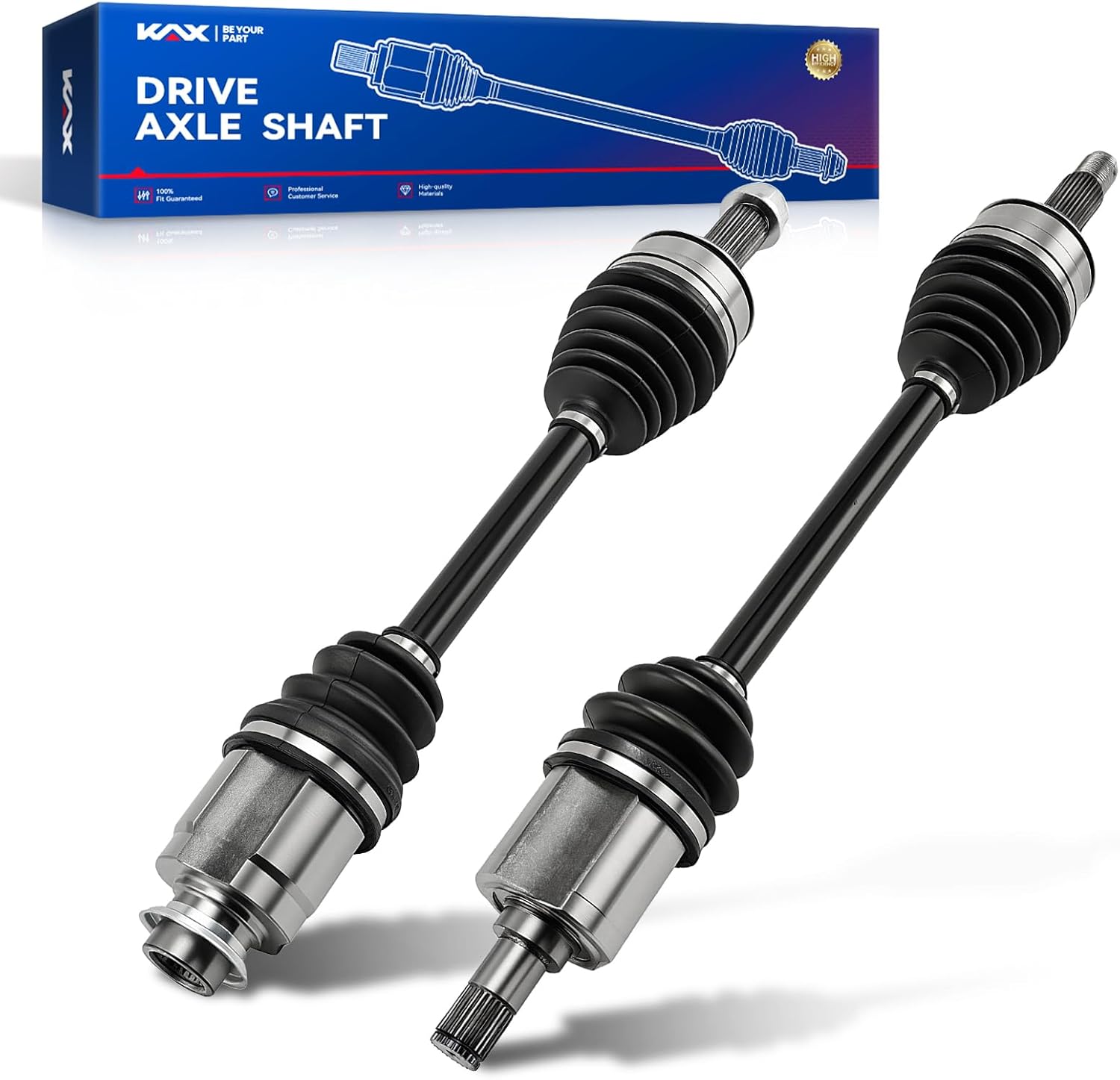 KAX CV Axle Front Driver and Passenger Side Fit for Honda Accord 2008-2014 2.4L, Civic 2014 1.8L, for Acura TSX 2010-2013 2.4L, TSX 2009, Front CV Axle Shaft Assembly 66-4250 66-4251