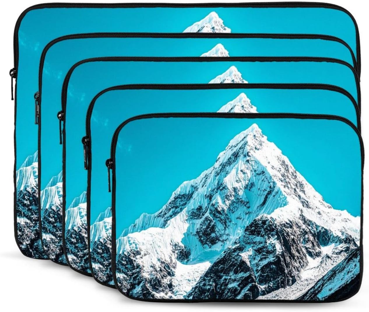 13 inch Laptop Sleeve, Padded Oxford Case, Zenithwhite Print image 2