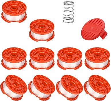 CMZST0653 CMZST065 Spool Compatible with Craftsman CMCST900D1,CMEST913,CMEST900, CMESTA900 Weed Eater String Trimmer and Cover, Replacement Spool Refills Line 30Feet 0.065" 10 Spools,1 Cap, 1Spring