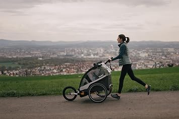 Burley Design Jogger Kit for Bicycle, Aluminum, Black/Silver, 16 inches