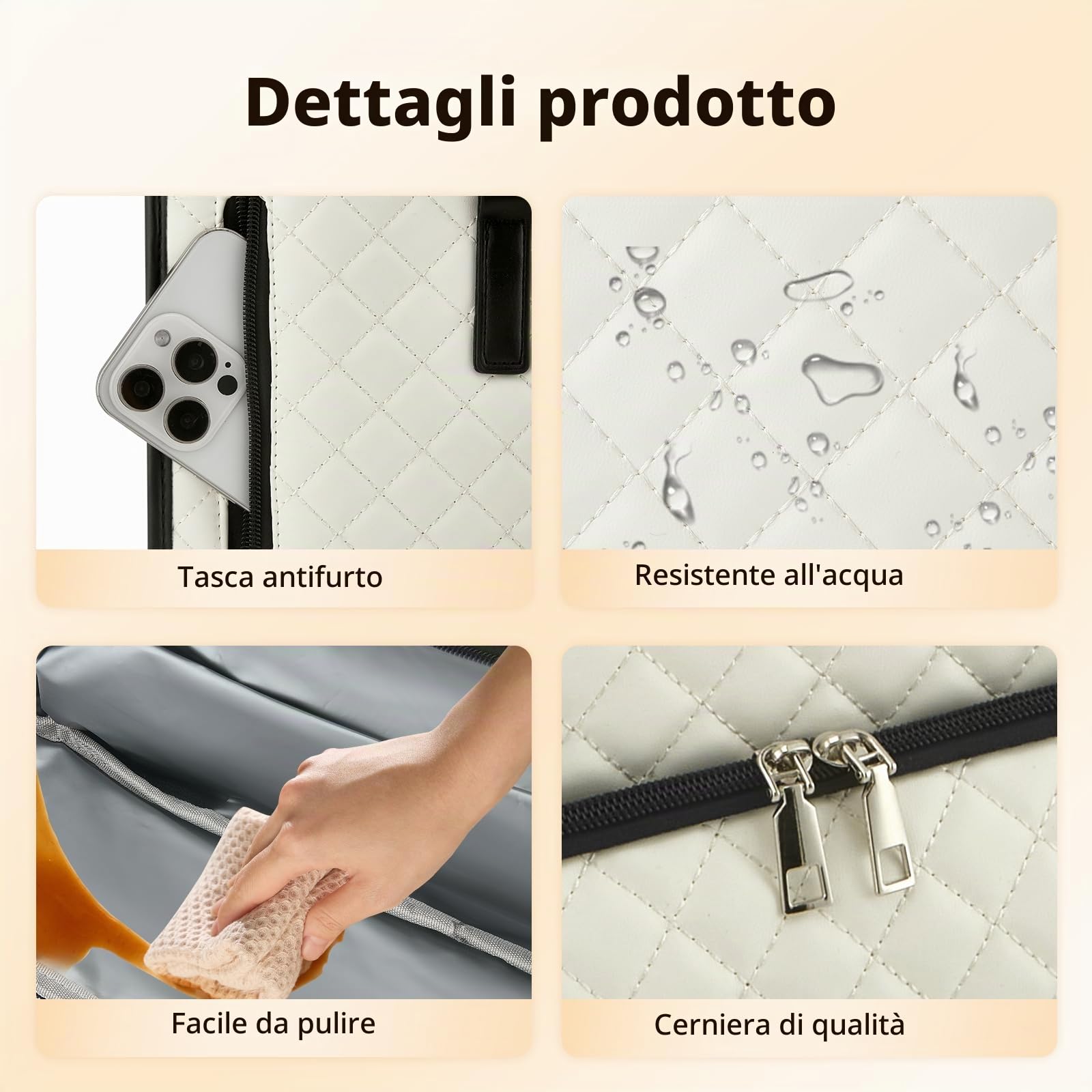 Borsa porta pranzo 2 in 1 da donna, borsa termica per laptop da 15,6 pollici (40 cm) con scomparto per alimenti, borsa da ufficio impermeabile con protezione antifurto, lavoro, università, viaggi