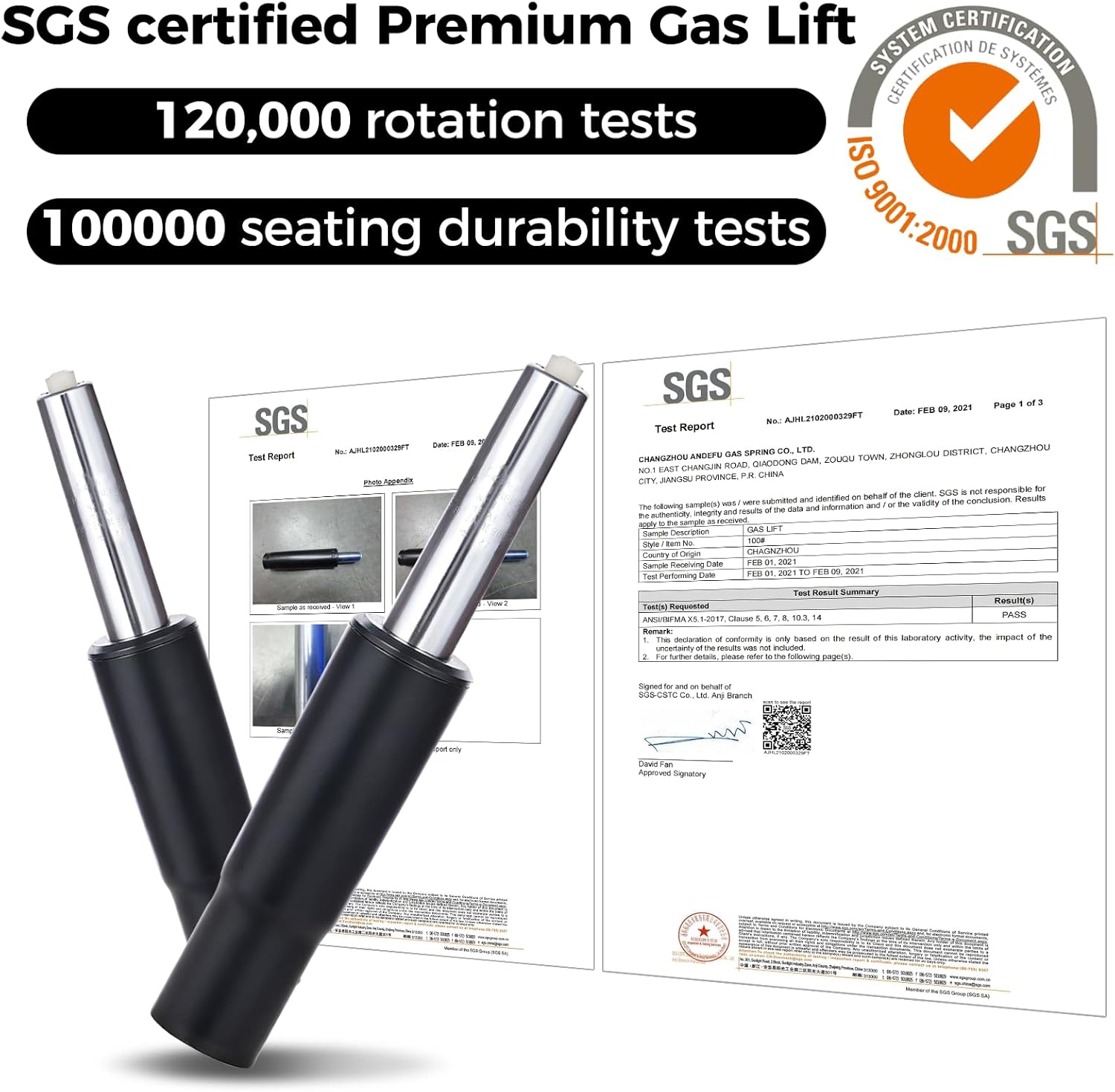 BEWISHOME Brown Leather Office Chair– Features Rubber Wheels and Lumbar Support Ergonomic Mid Century Modern Desk Chair with Adjustable Height, 360° Swivel for Home & Office - Image 9