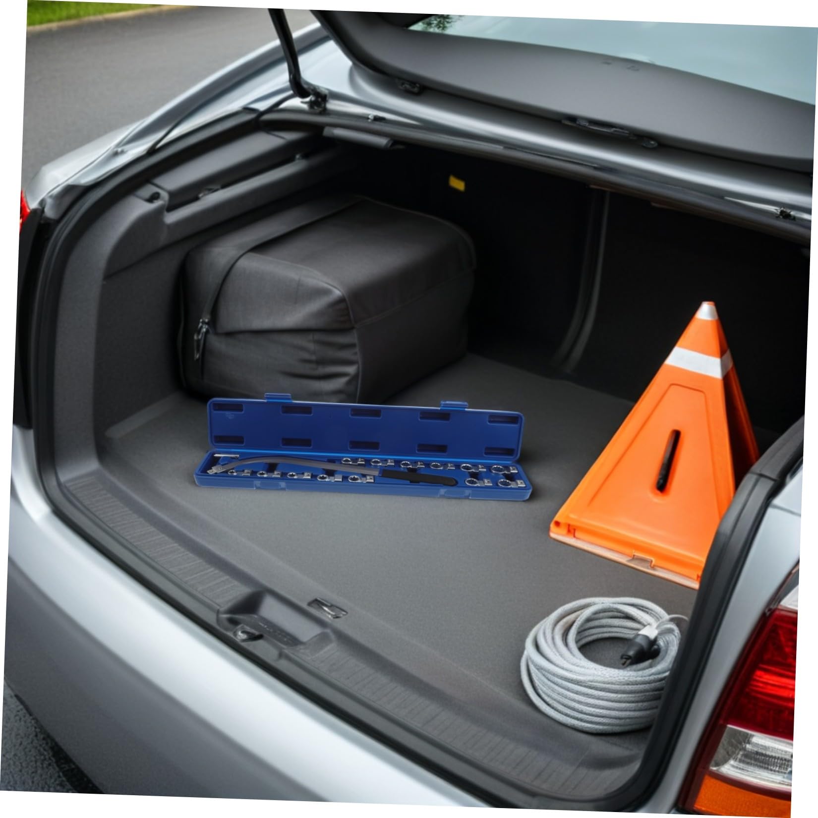 Kit 15 Pezzi Strumenti per Riparazione Motore Auto con Chiave Regolabile per Tendicinghia e Puleggia Folle in Acciaio Argento per Manutenzione Automobilistica