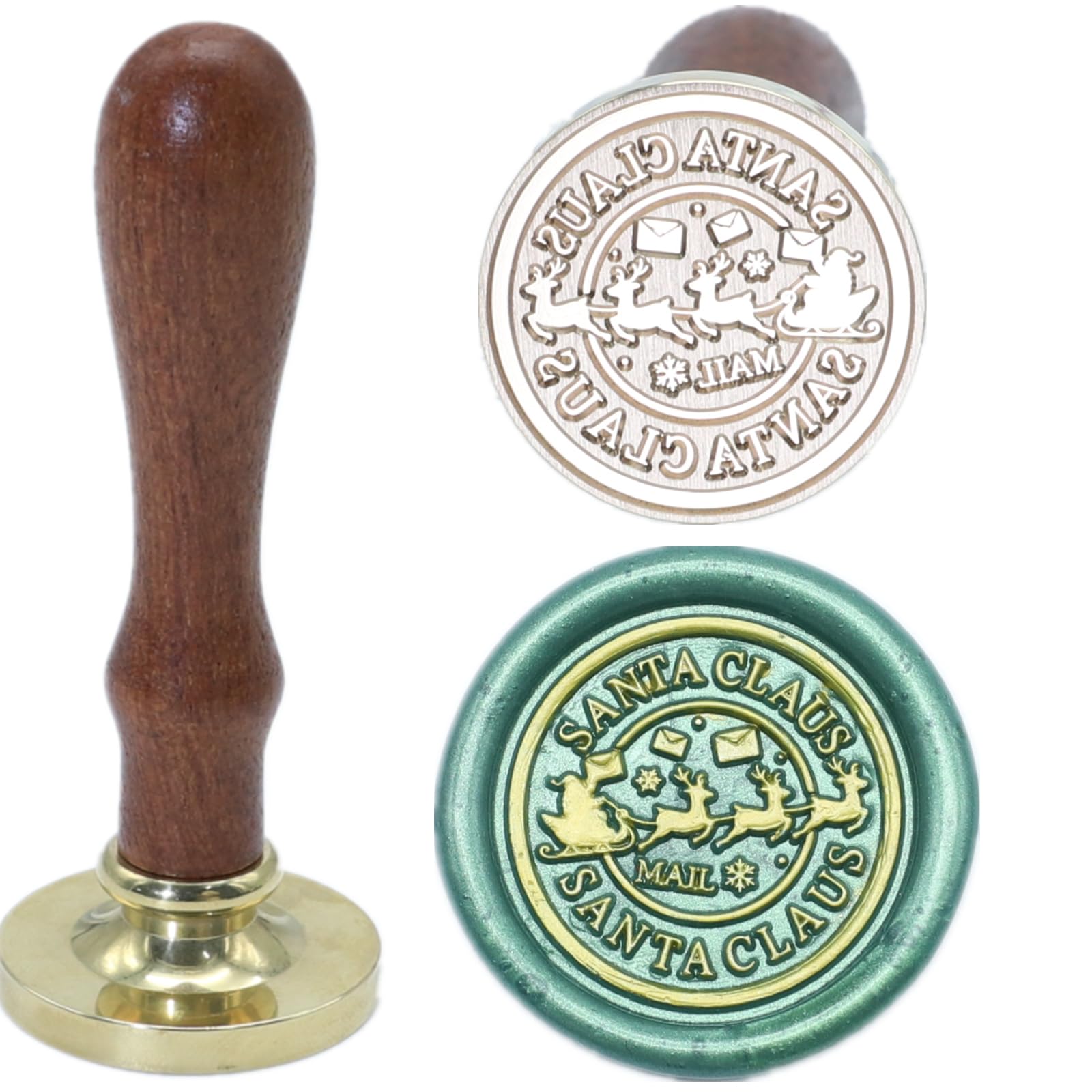 Snapklik Onwinpor 2 Pcs Christmas Stars Wax Seal Stamp Set