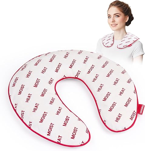 Almohada de cuello para microondas lavanda, calentablerefrigerable, para el cuello, para aromaterapia, con funda extraíble lavable, ideal para