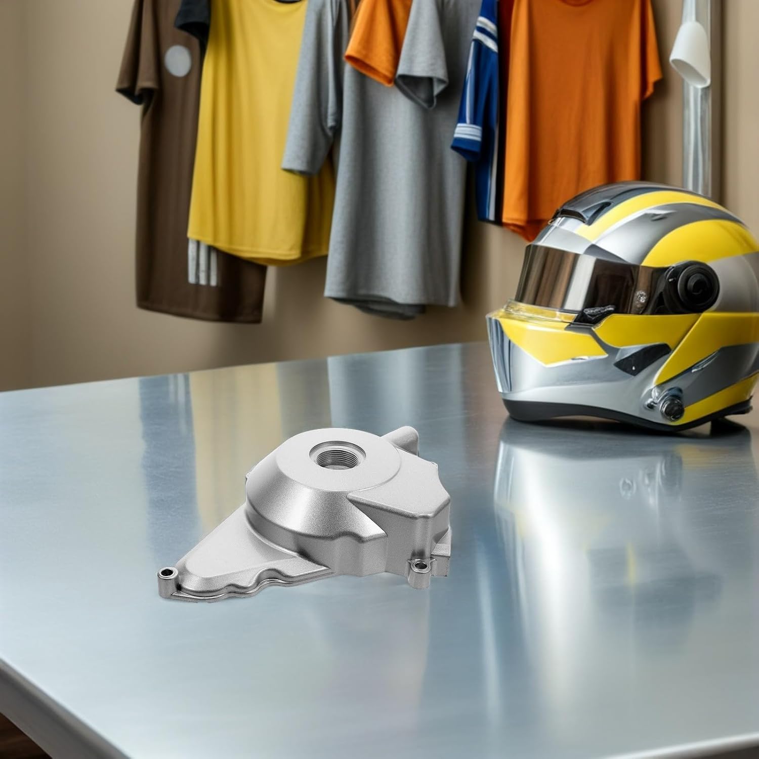 Dirt Bike Side Cover Engine Case Saver Made of Sturdy Aluminum with Vibration Defense and Engine Protection Features for Off-road Motocross Use