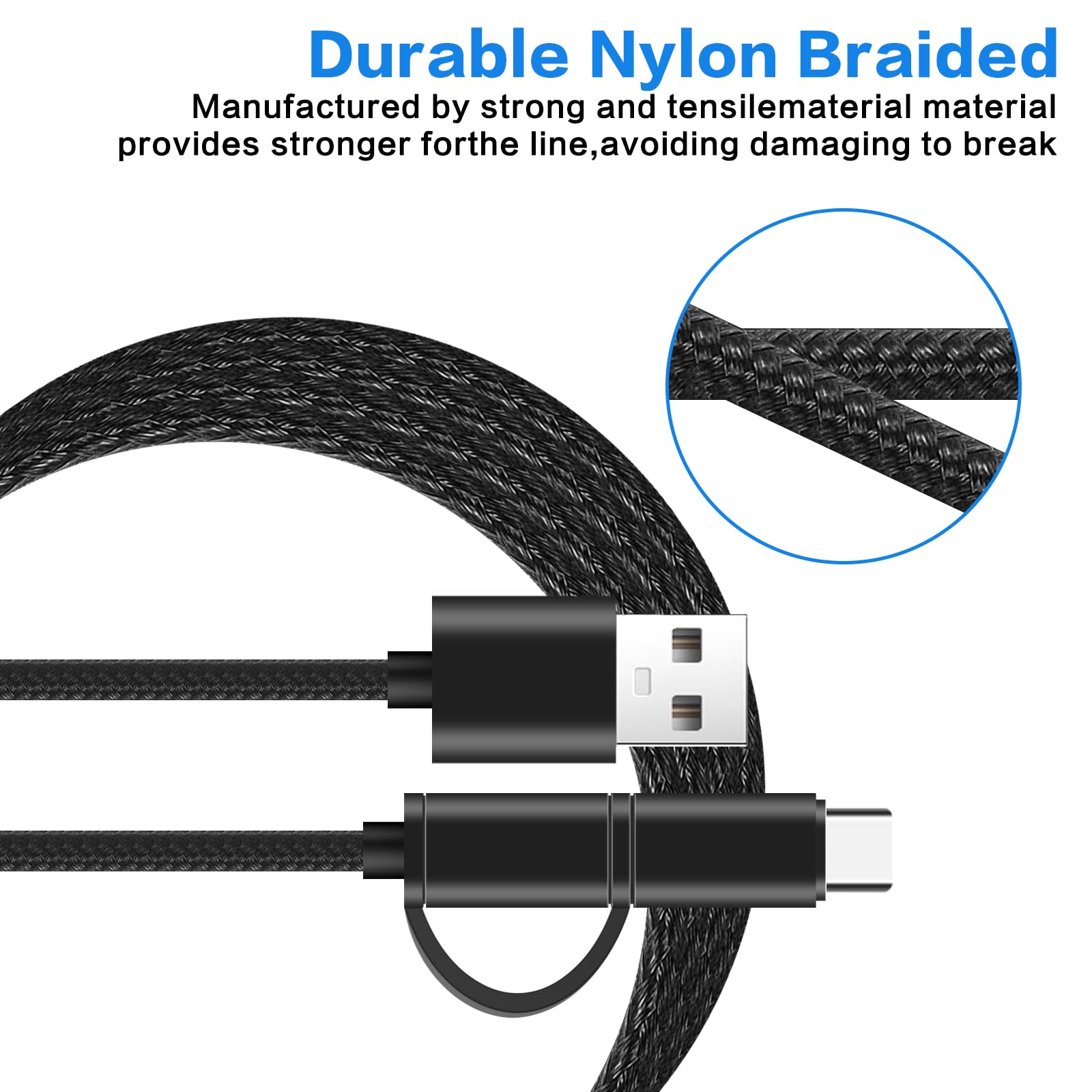 Bose - Cable de carga USB C y micro cargador para altavoz SoundLink Color I, II, III, Mini 2 II, Micro, Revolve Plus, QC, 700 (6.6 pies)