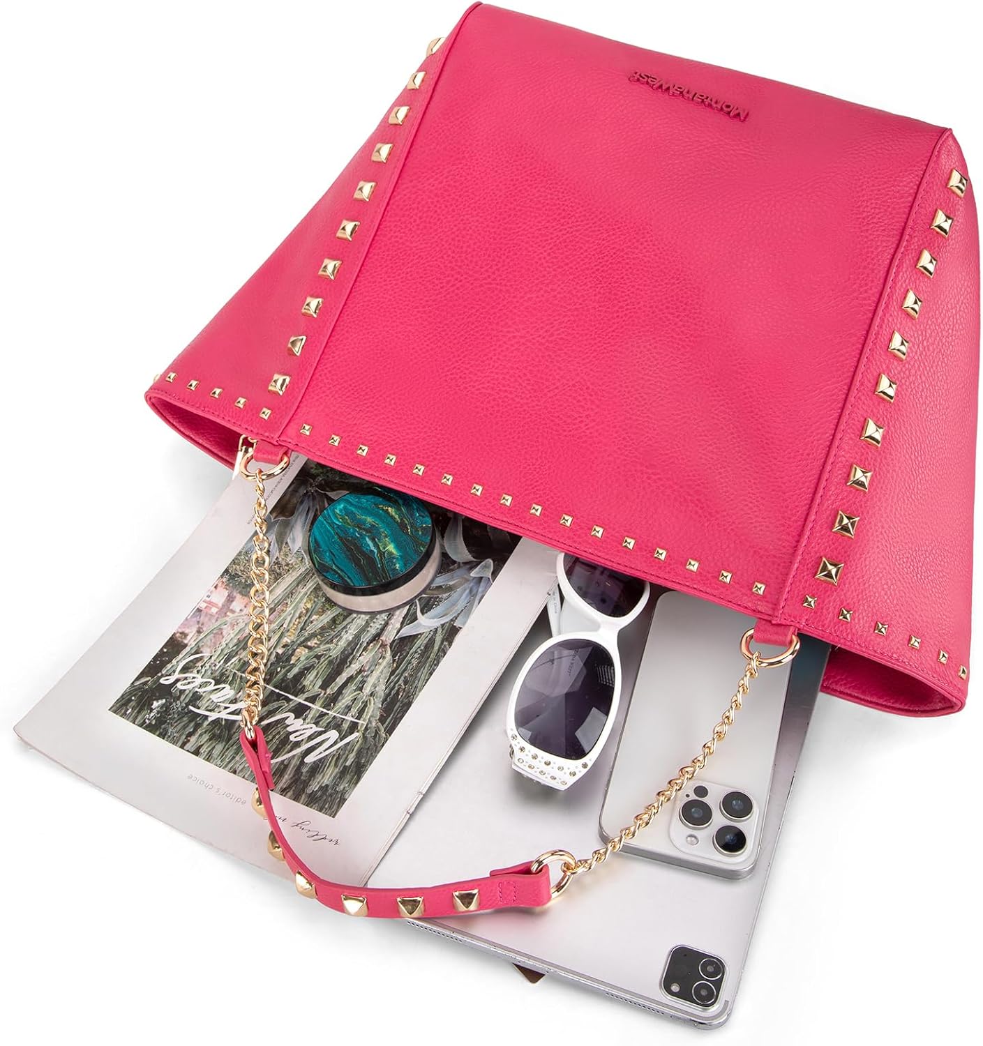 Montana West Large Tote Bag for Women Oversized Shoulder Purses with Chain Handbags - Image 5