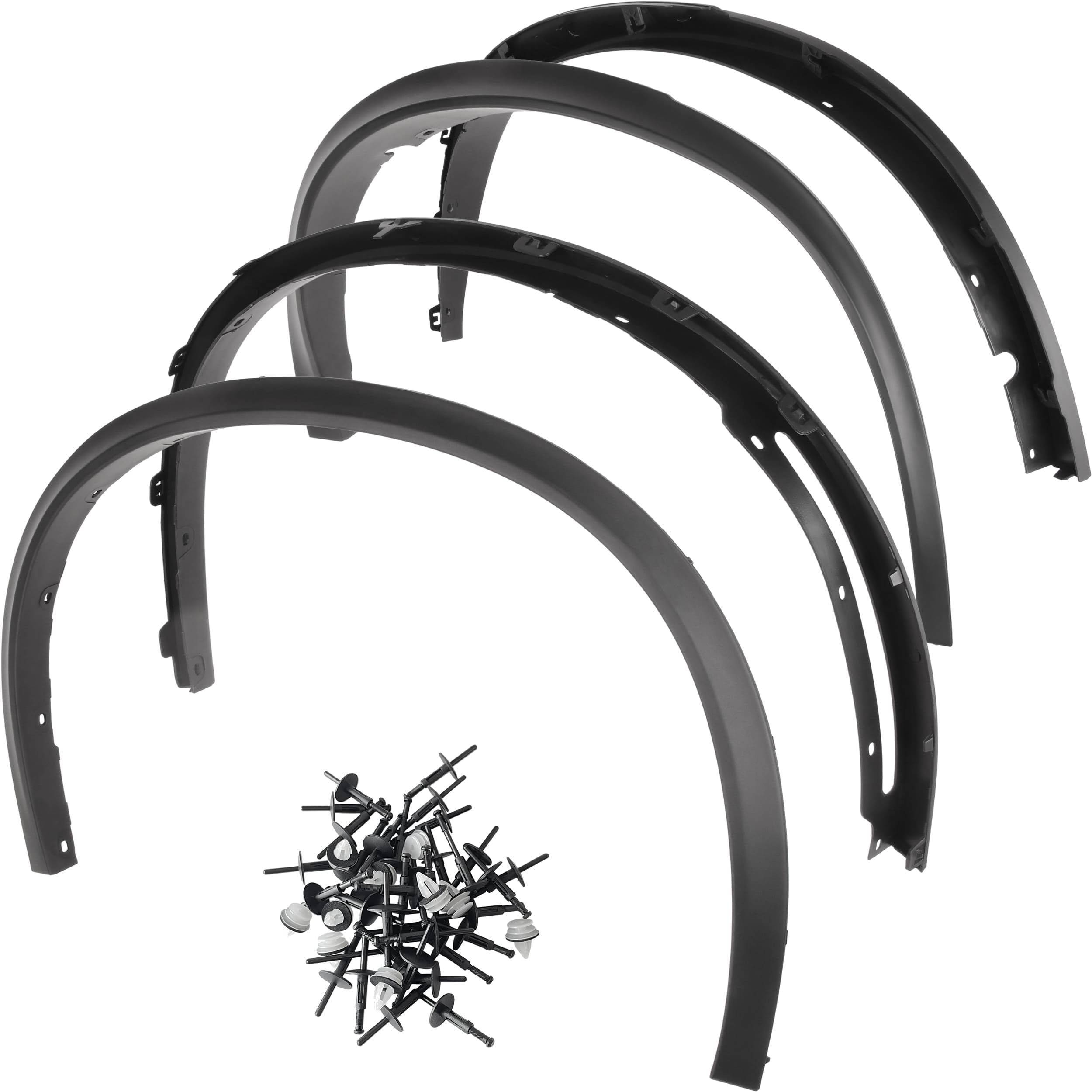 RECAMBO Radlaufverbreiterung Kotflügelverbreiterung passend für BMW X5 M | F15 | BJ 2013-2018 4-teiliges Set ABS - Radlaufleisten vorne hinten schwarz matt Karosserie Ersatzteil
