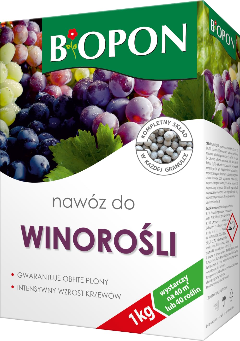 Dnger fr Weinreben Trauben Weintrauben Himbeeren Beerendnger NPK 40m2  1kg : Amazon.de: Garten