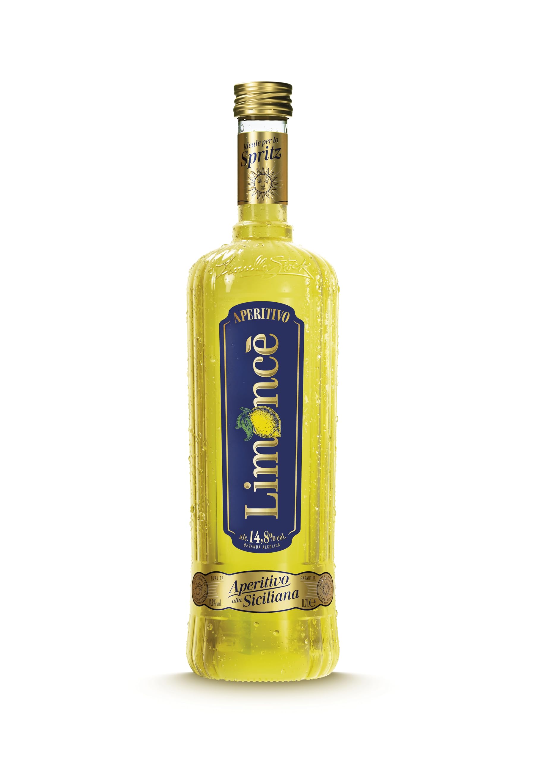 Limoncè Aperitivo - sizilianischer Zitronen-Aperitif – ideal für Limoncè Spritz - fruchtig, leicht und erfrischend - 1 x 0,7l - 14,8% vol.