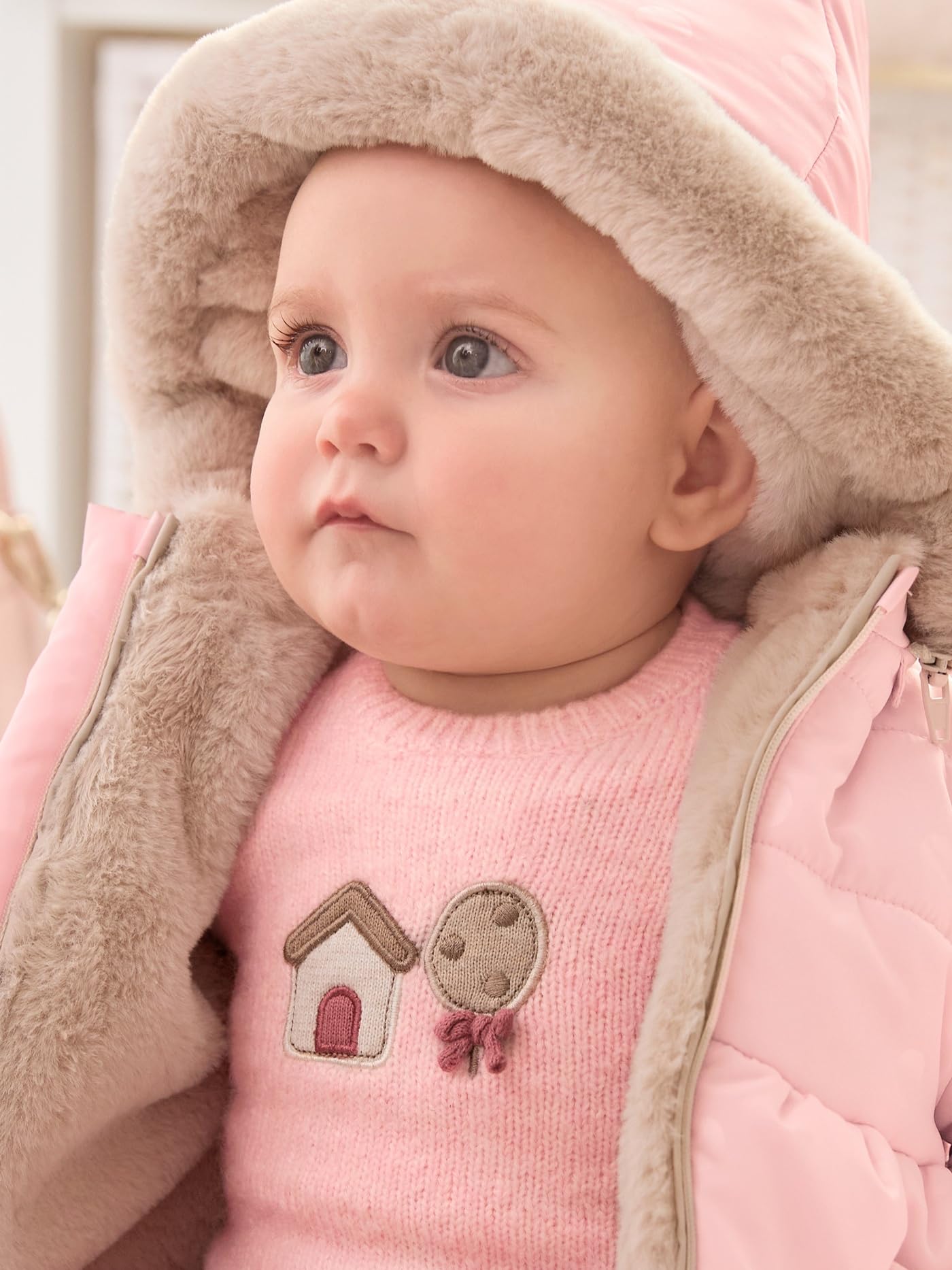 Mayoral Wendbare Jacke für Baby - Mädchen Babyrosa