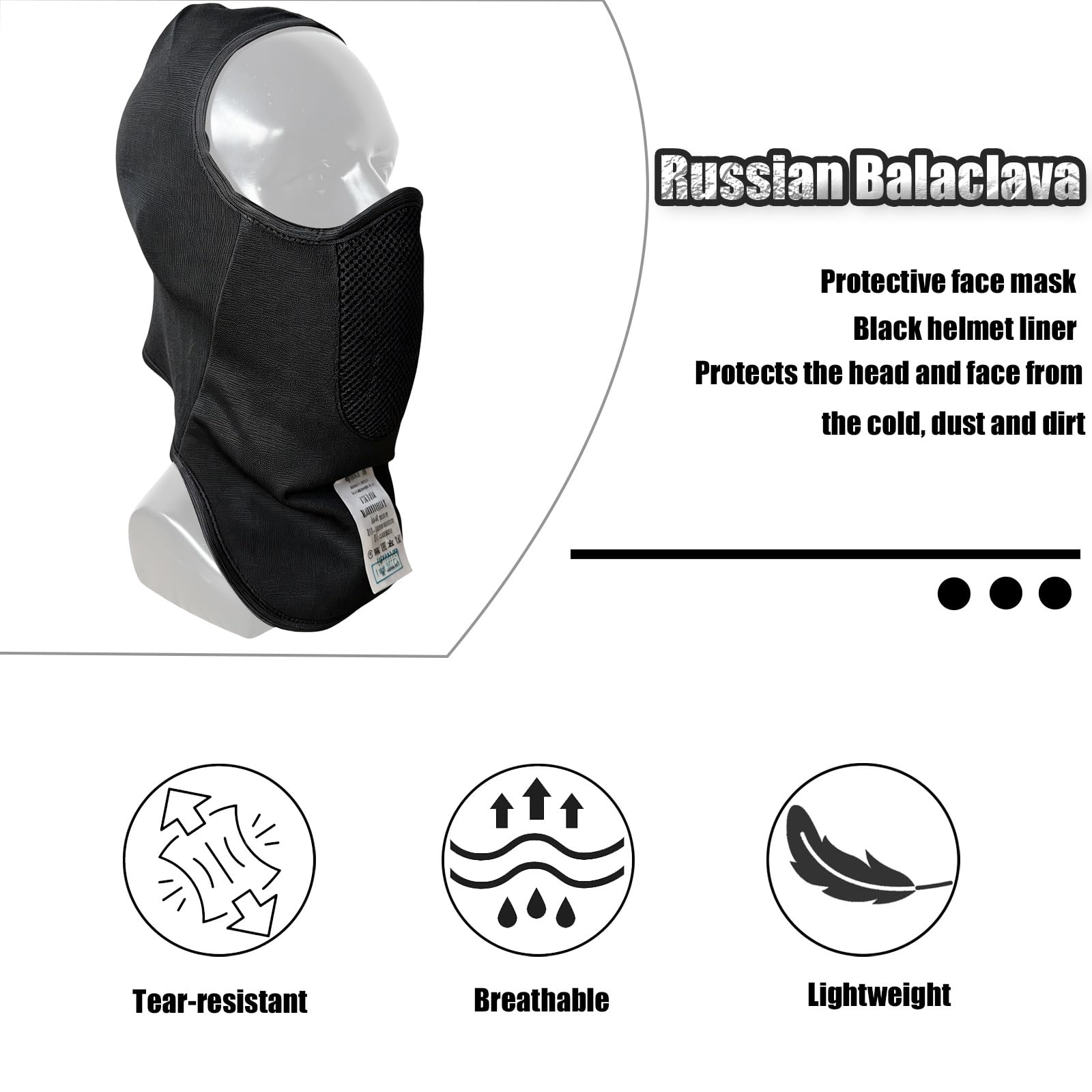 Pasamontaña Máscara Facial Rusa, Pasamontaña Completo Airsoft EMR con Boca de Malla a Prueba de Viento, para Caza Senderismo Safari
