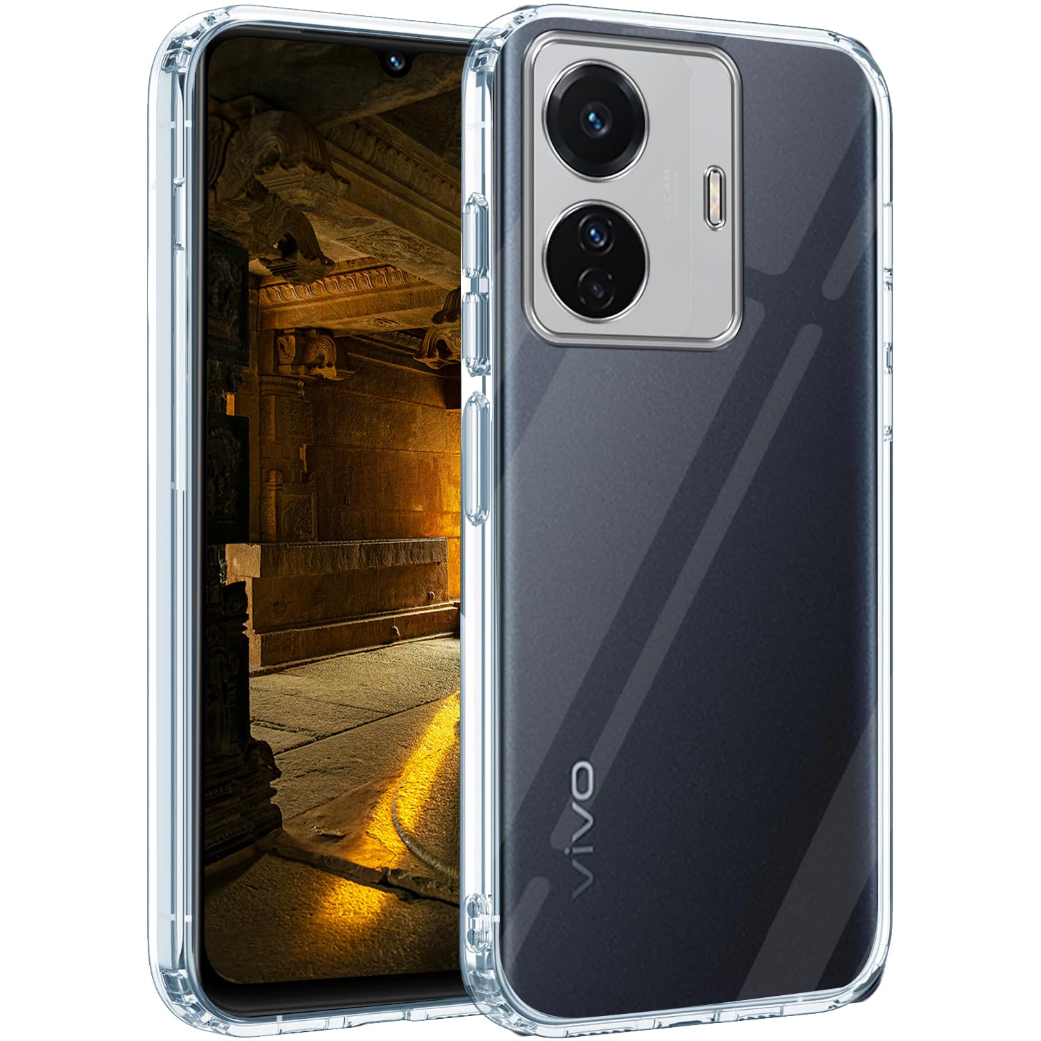 Jkobi Back Cover for Vivo T1 Pro 5G (Silicone Clear Case with Camera Protection | Soft and Flexible | Transparent) (B0CCS7ZMFF) Amazon Price History, Amazon Price Tracker