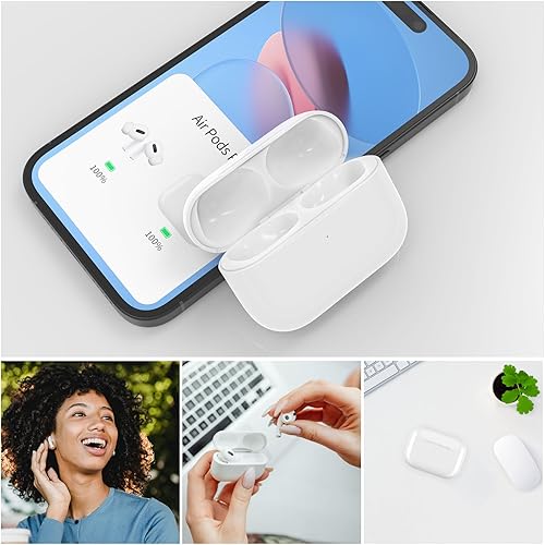 Miniatura 6 de Funda de carga inalámbrica para Air pod Pro 1, cargador de repuesto con botón de sincronización y batería integrada de 660 mAh, no incluye