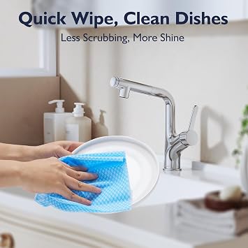 60Pack Disposable Dish Cloths for Kitchen,13.8x15.7Cleaning Wipes