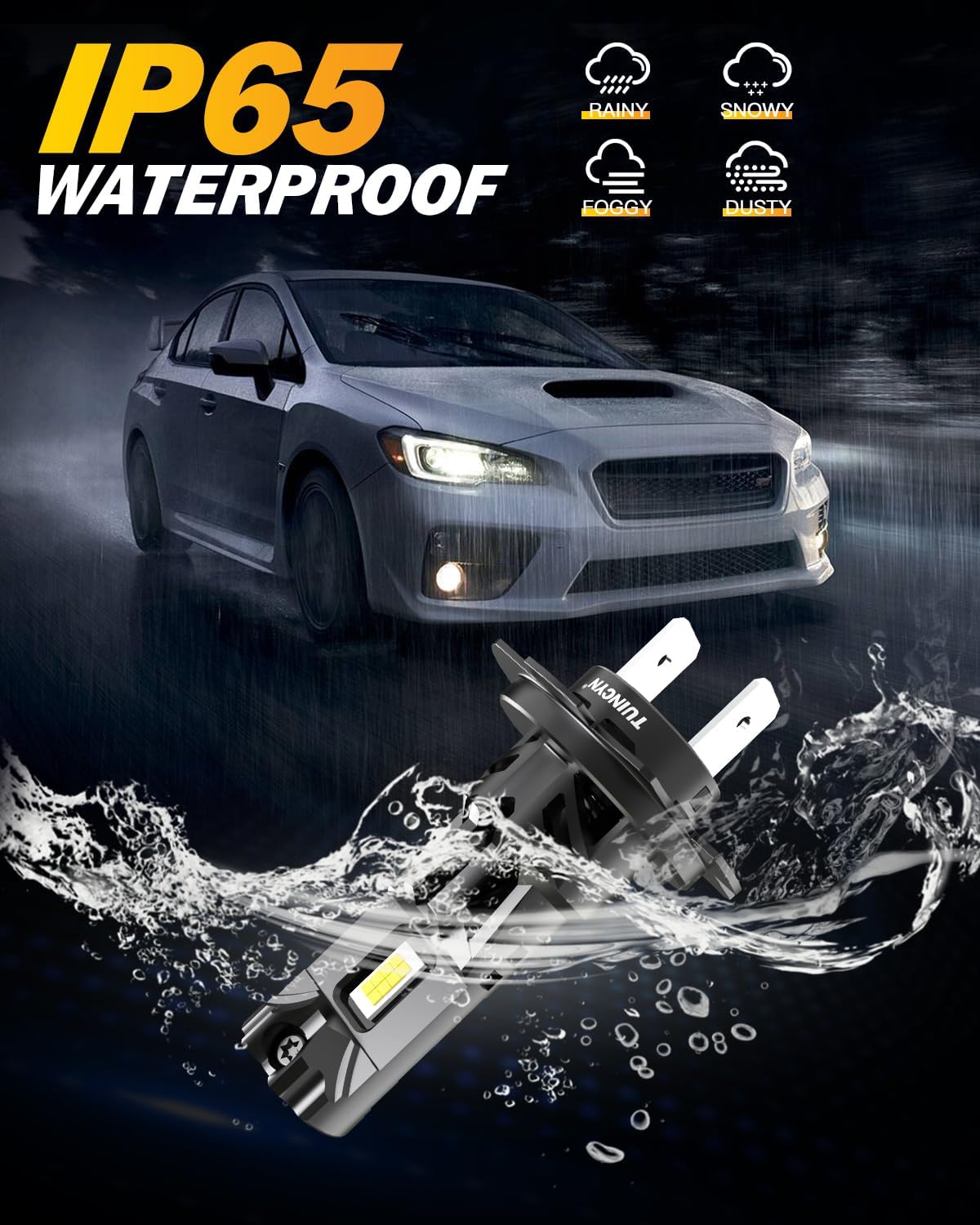 TUINCYN H7 LED-lampen, 120 W, 26.000 lm, 6000 K, wit, koplamp voor auto