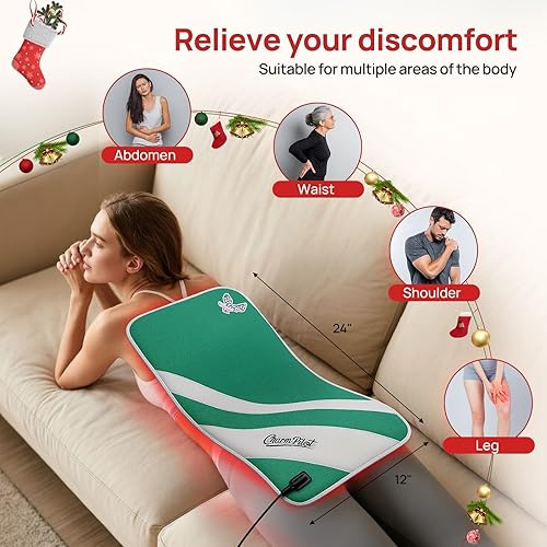 Miniatura 2 de Almohadilla de terapia de luz roja para cuerpo, 24 x 12 pulgadas, tamaño grande (250 LED), alfombrilla de terapia de luz roja cercana al infrarrojo,