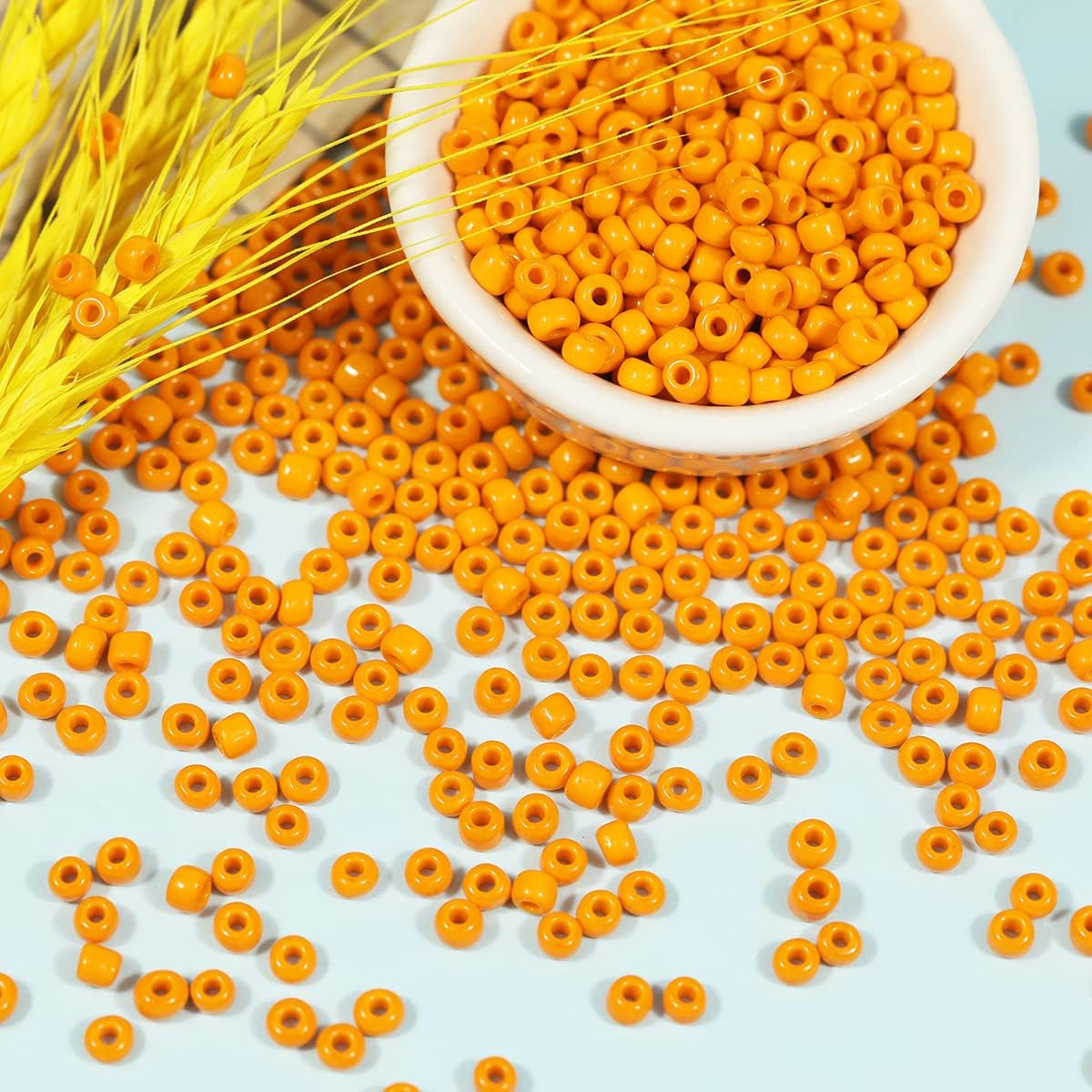 Bala&Fillic Tangerine Color 4mm Seed Beads About 1200pcs/100Grams in Bag - Image 4