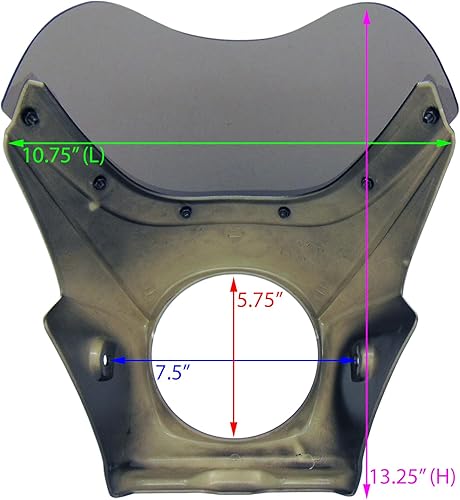 Miniatura 6 de Mini Cafe Fairing - Faro delantero de plástico de 5.75 pulgadas compatible con Super Glide FXR