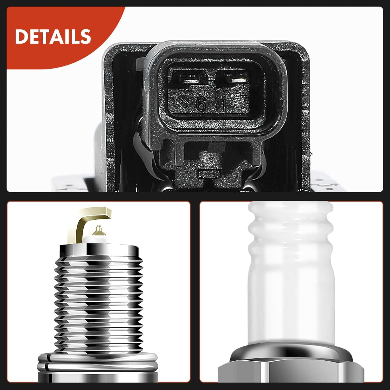 A-Premium Set of 4 Ignition Coil Pack and Iridium Spark Plugs Compatible with Suzuki Sidekick 1996-1997 1.8L