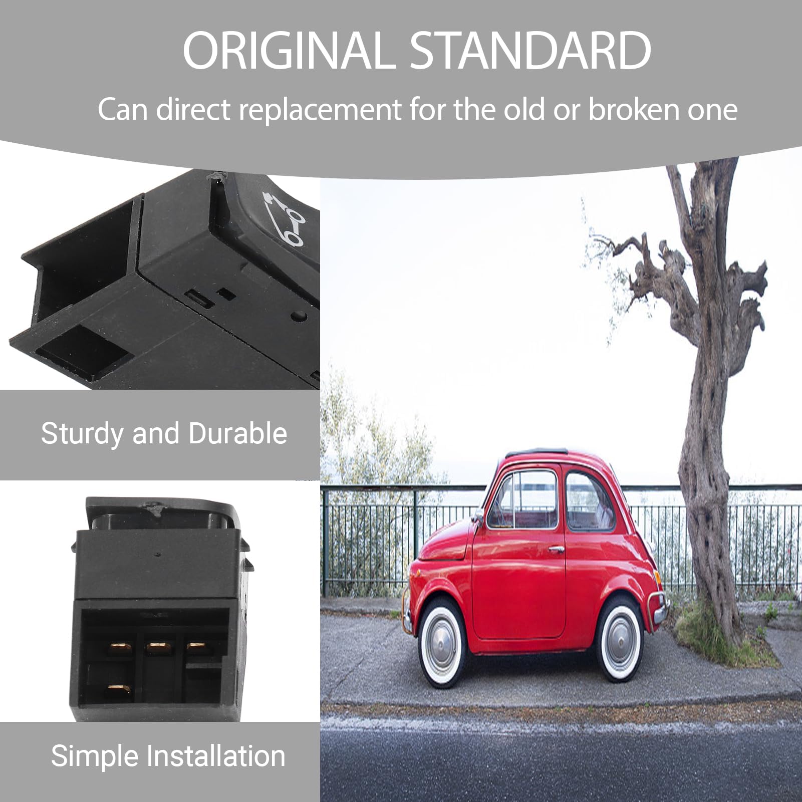 Interruttore Convertibile per Smart Fortwo 451 Cabrio 2007-2015 - Modulo di Controllo Tetto Elettrico ABS di Ricambio (Codice 4518203810) per Apertura/Chiusura Tetto
