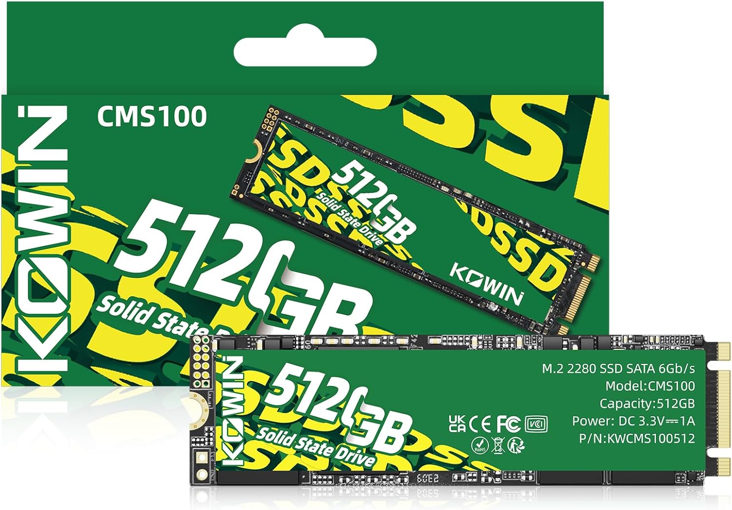 KOWIN SSD 512GB SATA III 6Gb/s M.2 2280 Internal Solid