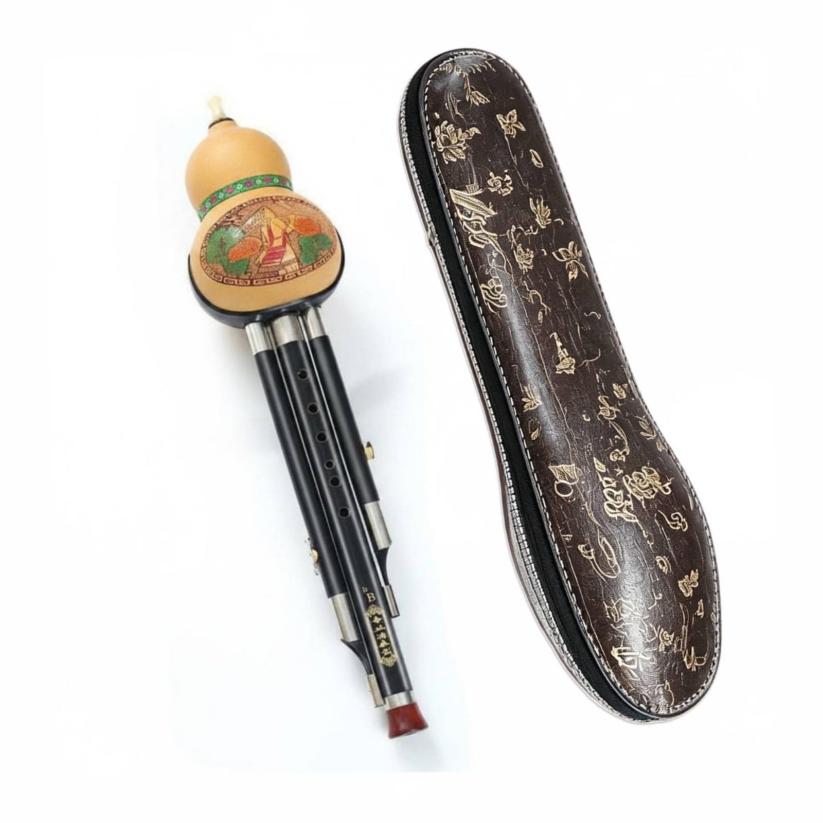 Flauto da Principiante Flauto a Zucca Flauto a Canna Flauto a Fiato Strumento a Fiato con Suono Morbido E Risonante con Bocca di Tono Precisa E, Black, Bb Tone