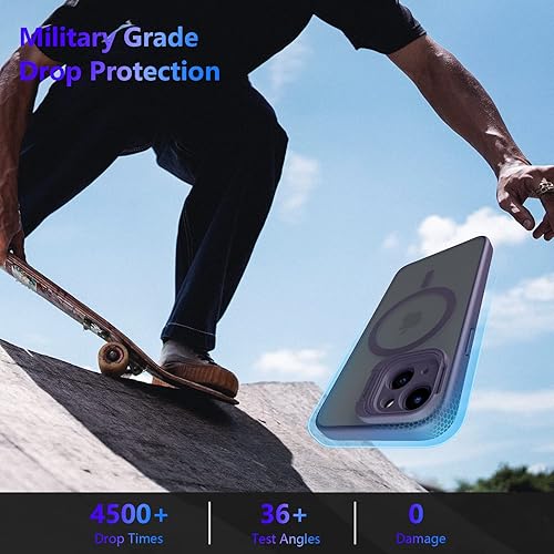 Miniatura 6 de UCASONG Funda magnética para iPhone 13 con soporte de protector de cámara, probada contra caídas de grado militar compatible con MagSafe Funda